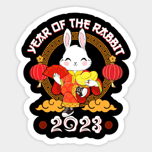 Happy Chinese New Year 2023 Year of the Rabbit Sticker